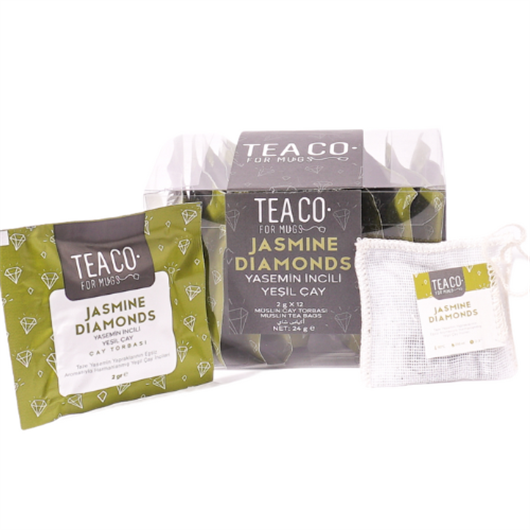 JASMINE DIAMONDS Green Tea with Jasmine Pearl Teabag 12 Sachet - 24 gr
